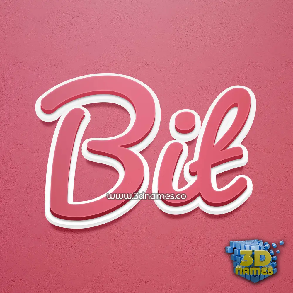 bit in Red Scribble style - 3D name wallpaper