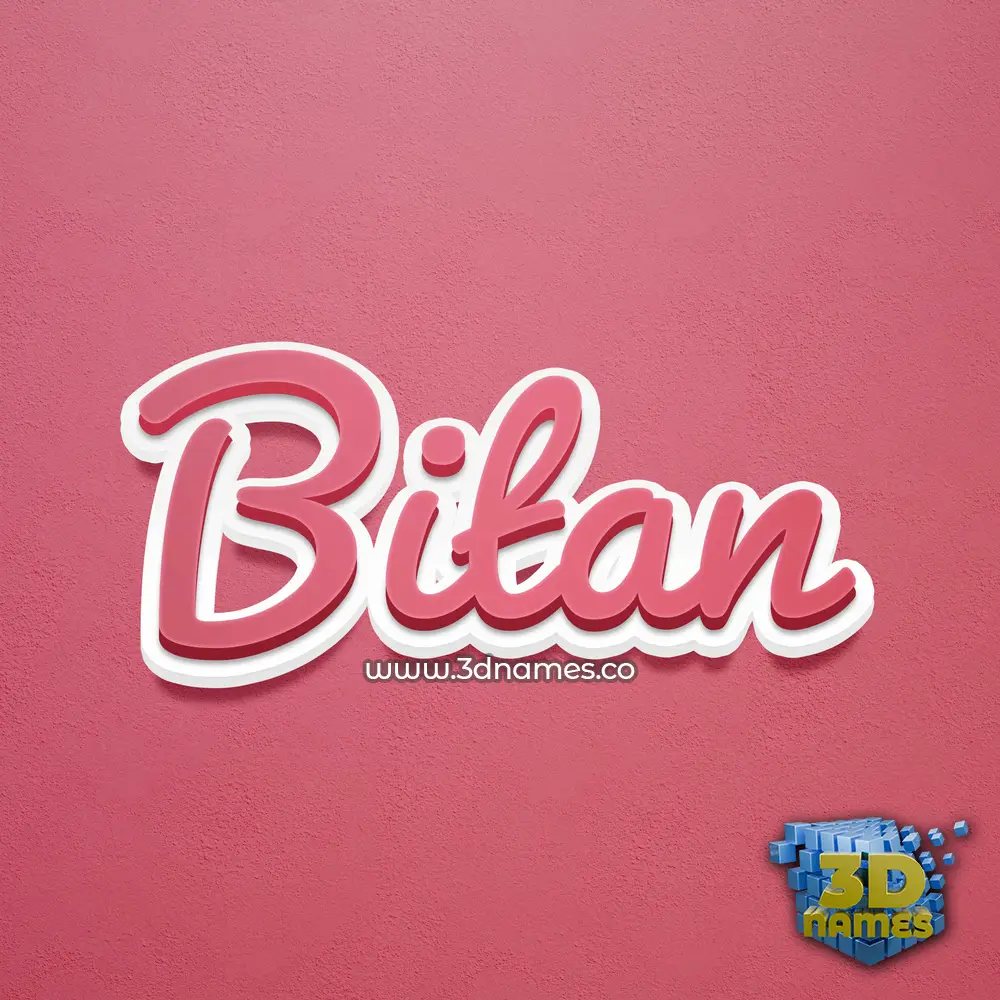 bitan in Red Scribble style - 3D name wallpaper