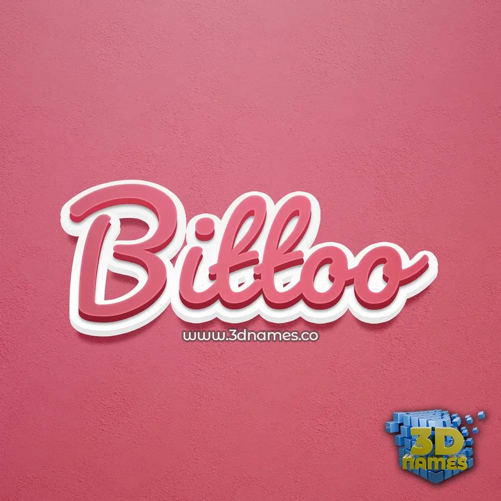 bittoo in Red Scribble style - 3D name wallpaper