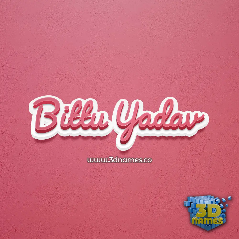 bittu yadav in Red Scribble style - 3D name wallpaper