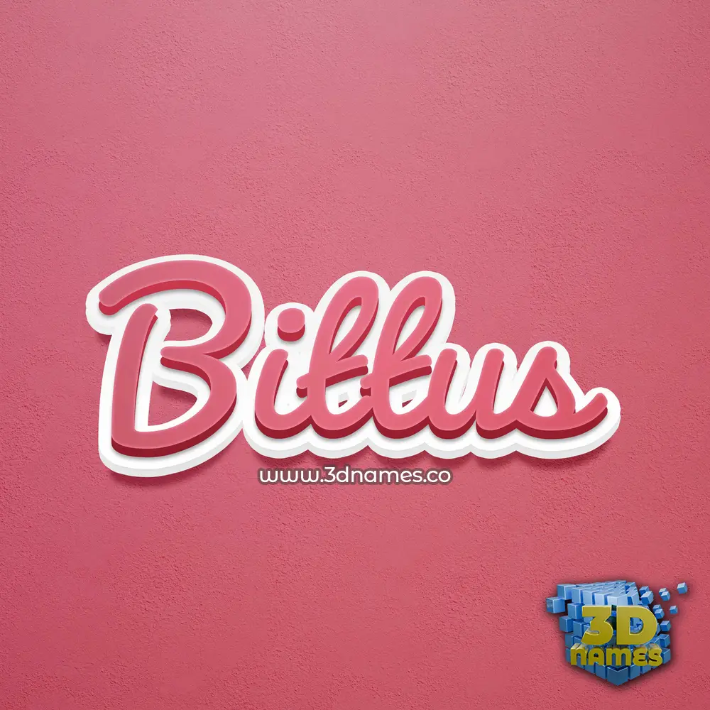 bittus in Red Scribble style - 3D name wallpaper