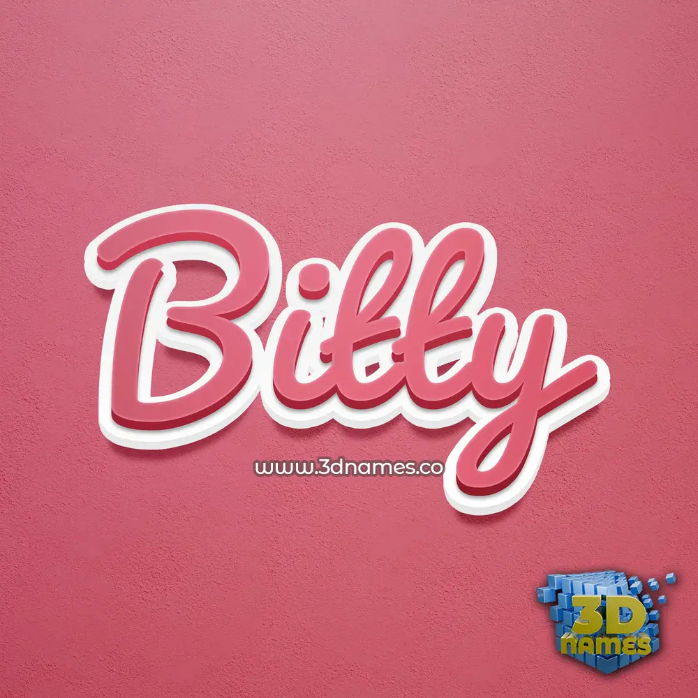 bitty in Red Scribble style - 3D name wallpaper