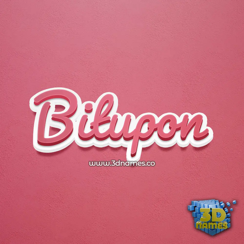 bitupon in Red Scribble style - 3D name wallpaper