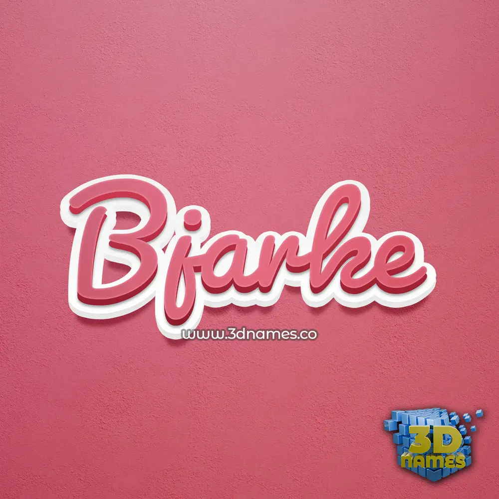 bjarke in Red Scribble style - 3D name wallpaper