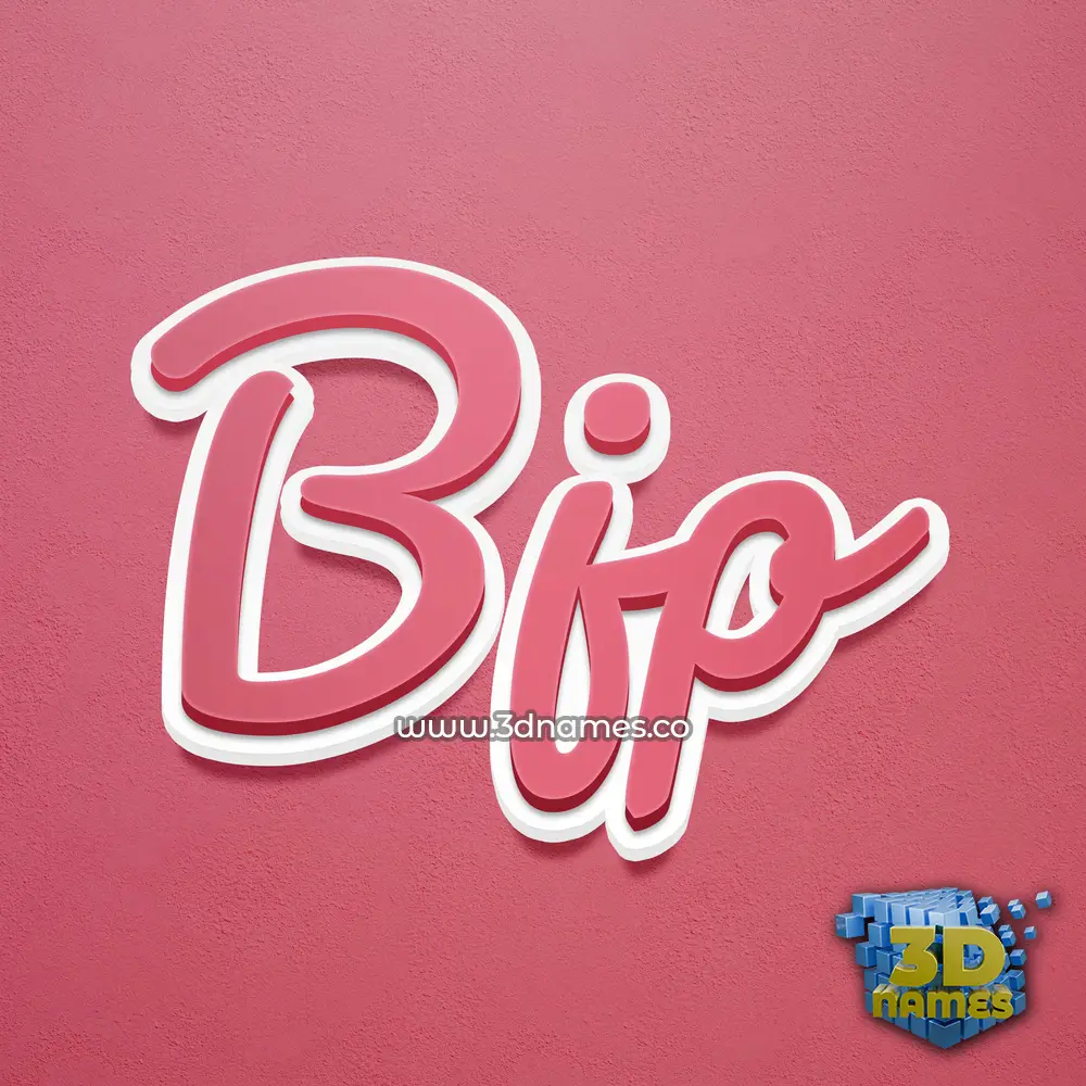 bjp in Red Scribble style - 3D name wallpaper