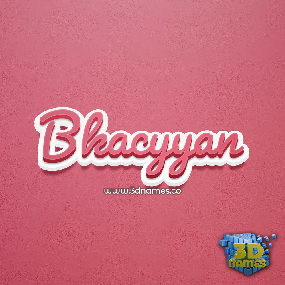 bkacyyan in Red Scribble style - 3D name wallpaper