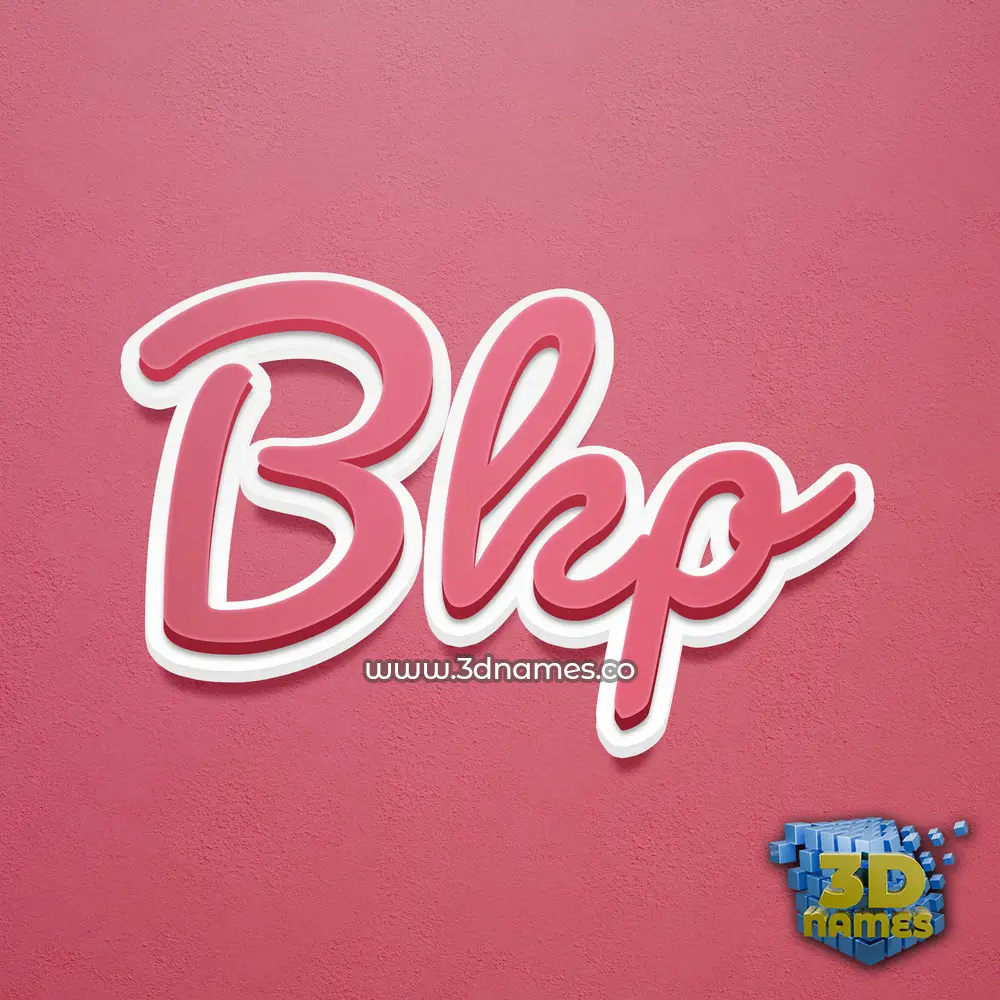 bkp in Red Scribble style - 3D name wallpaper