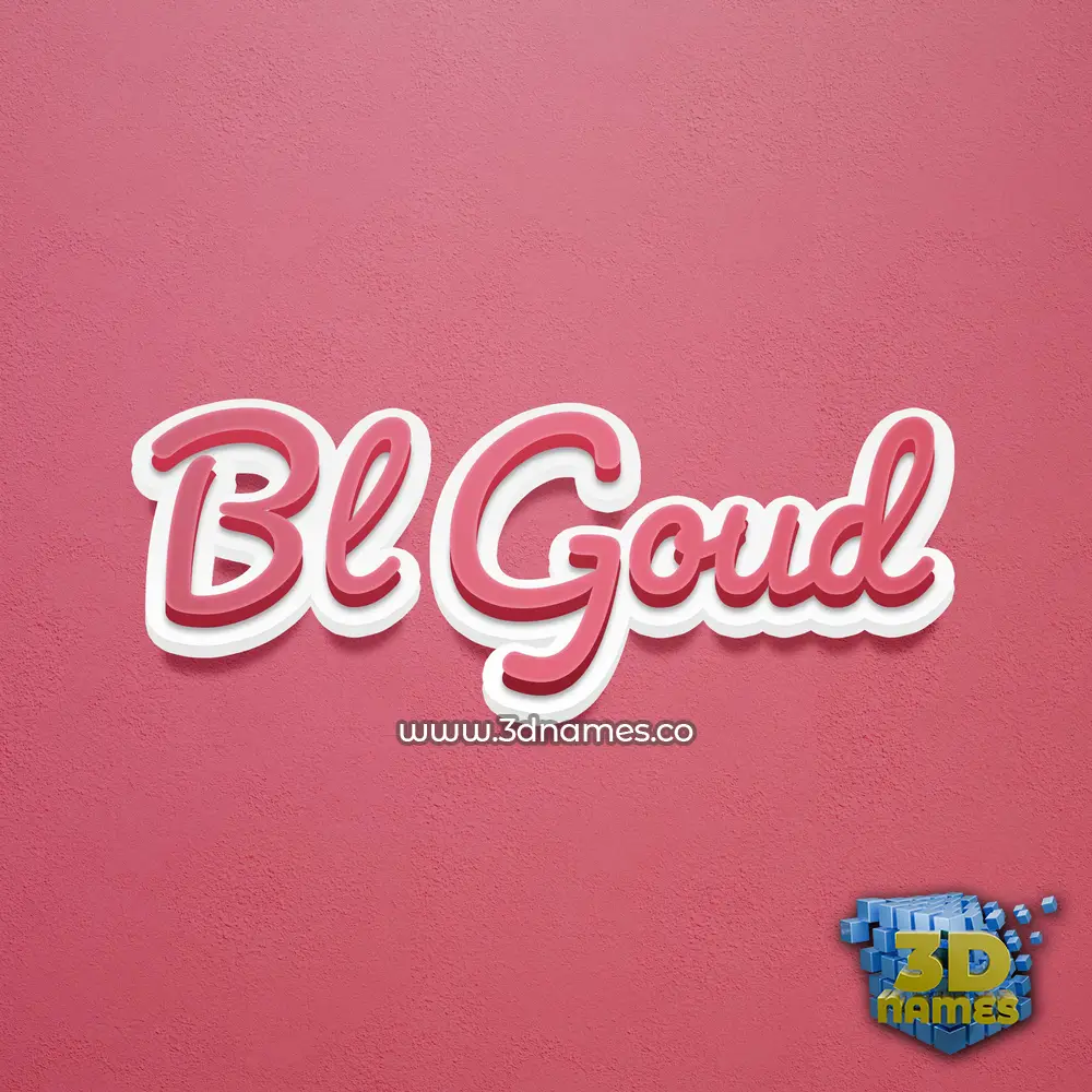 bl goud in Red Scribble style - 3D name wallpaper