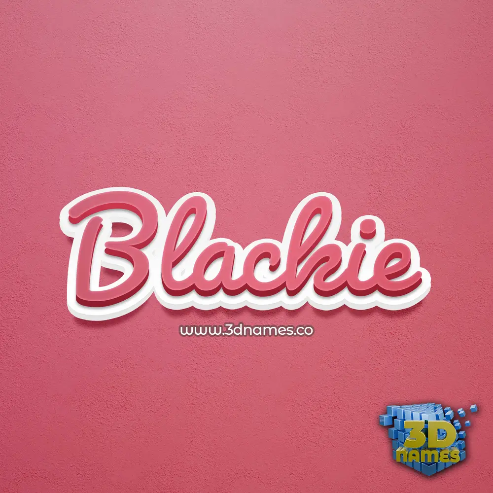 blackie in Red Scribble style - 3D name wallpaper