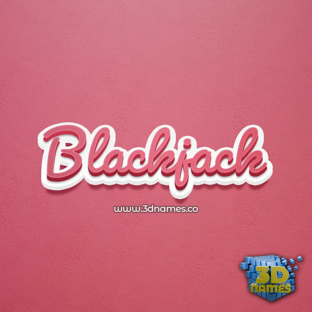 blackjack in Red Scribble style - 3D name wallpaper