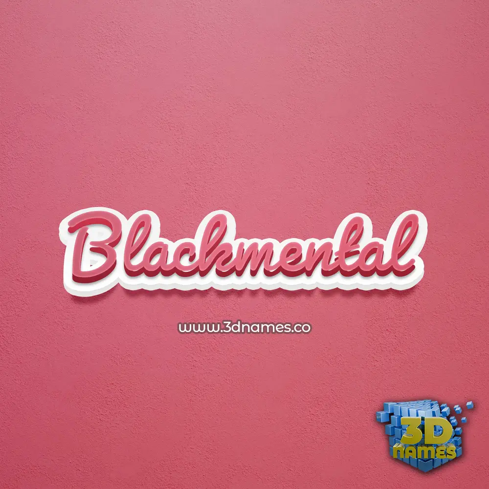blackmental in Red Scribble style - 3D name wallpaper