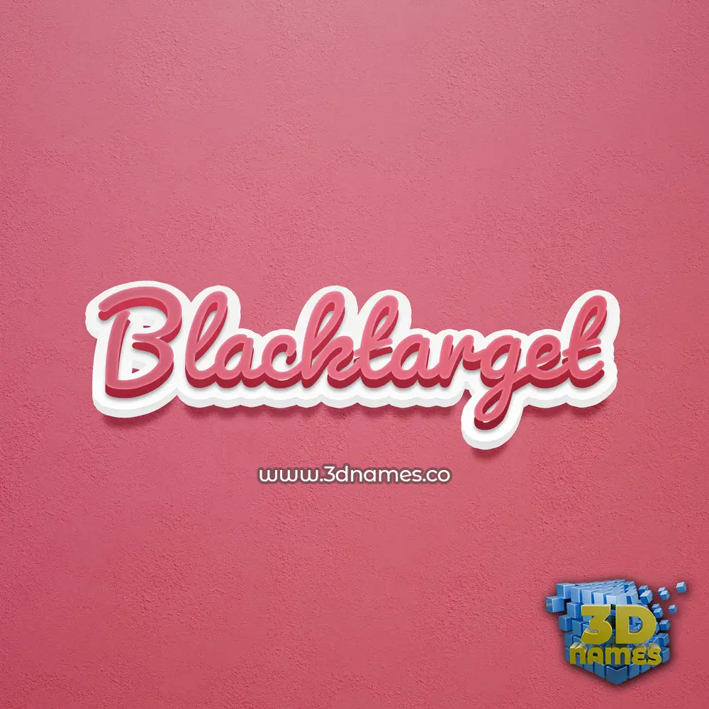 blacktarget in Red Scribble style - 3D name wallpaper