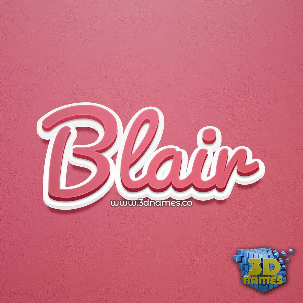 blair in Red Scribble style - 3D name wallpaper