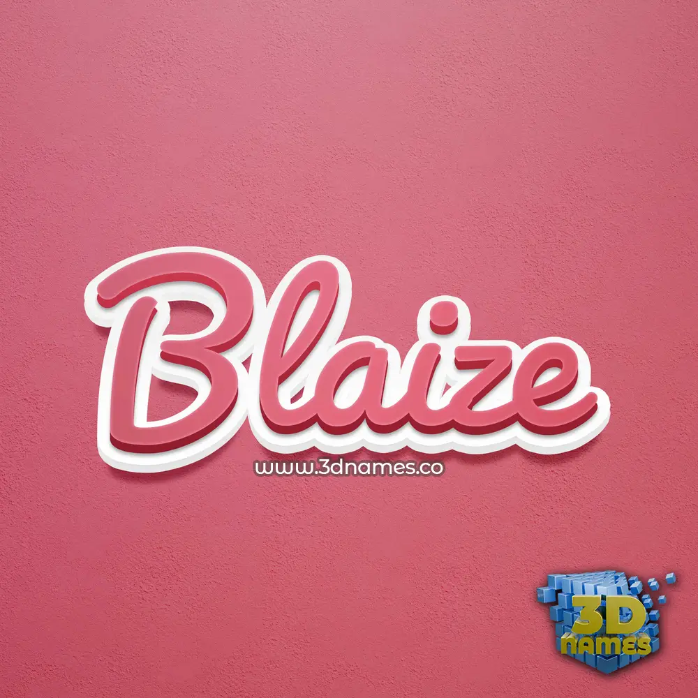 blaize in Red Scribble style - 3D name wallpaper