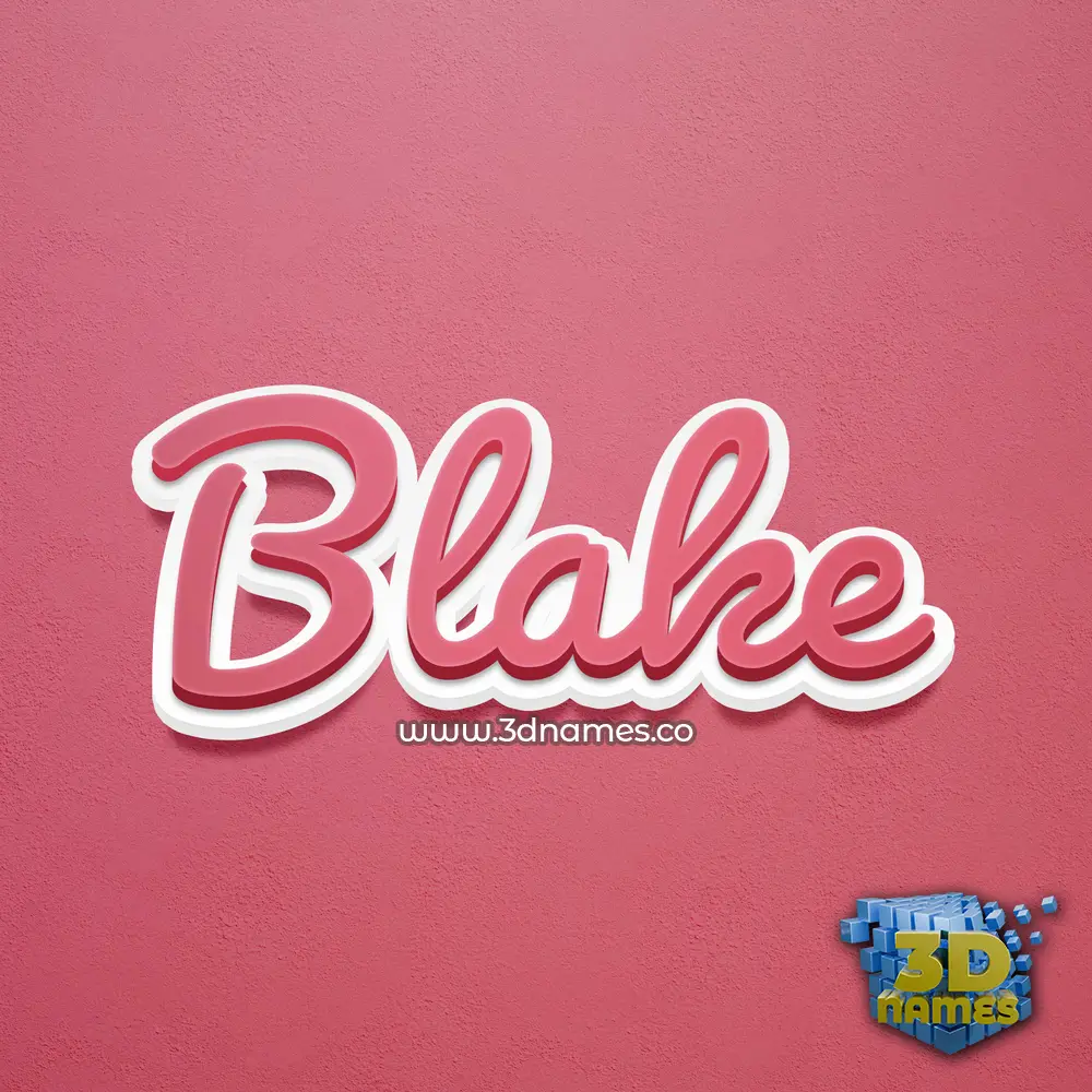 blake in Red Scribble style - 3D name wallpaper