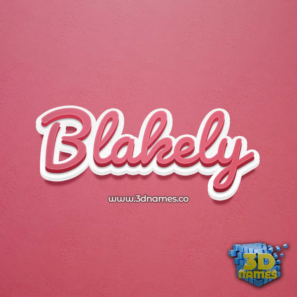 blakely in Red Scribble style - 3D name wallpaper