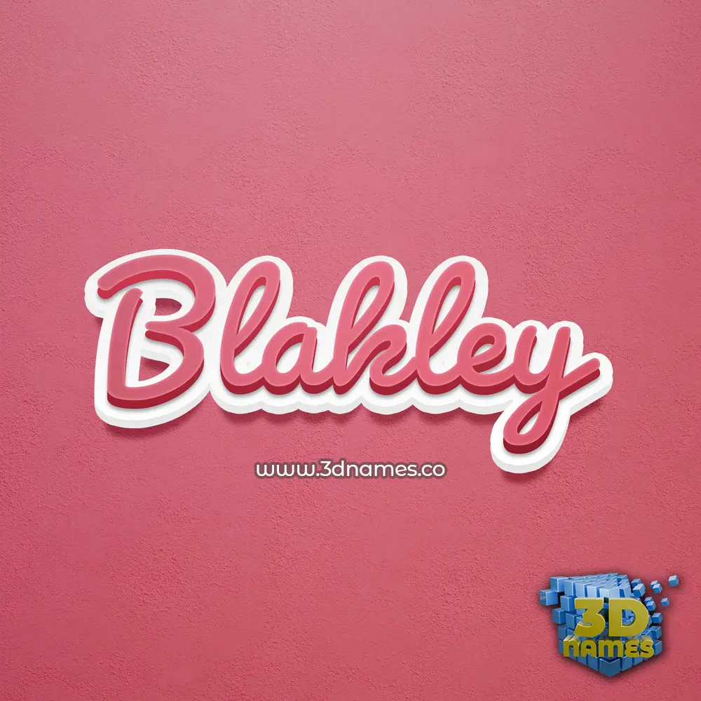 blakley in Red Scribble style - 3D name wallpaper