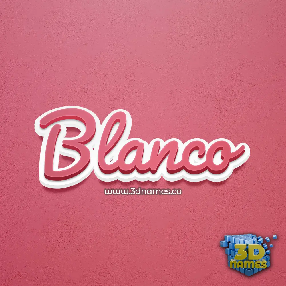 blanco in Red Scribble style - 3D name wallpaper