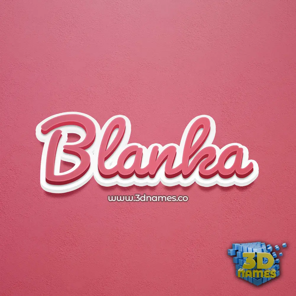 blanka in Red Scribble style - 3D name wallpaper
