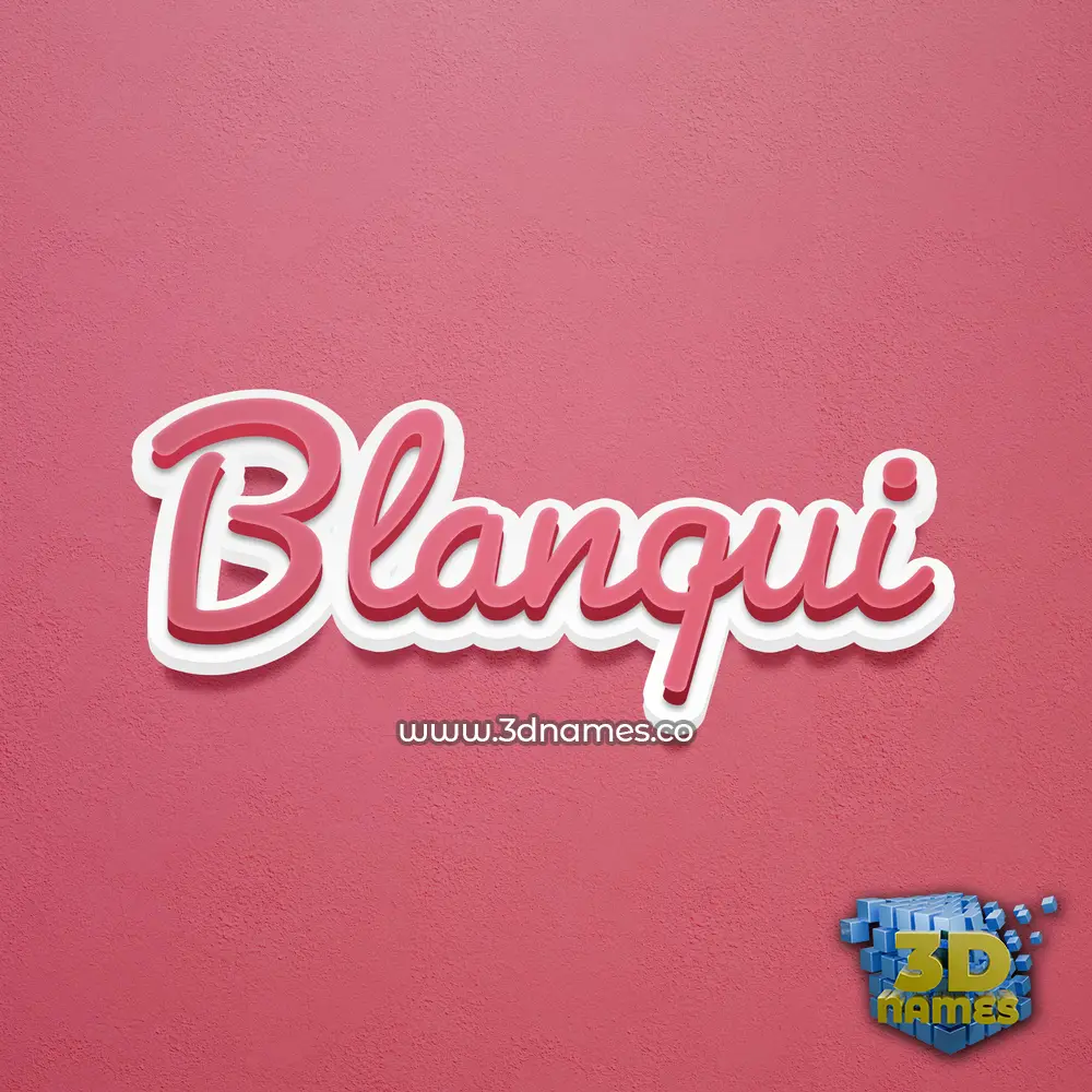 blanqui in Red Scribble style - 3D name wallpaper