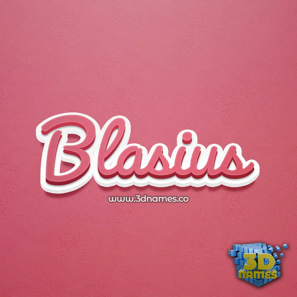 blasius in Red Scribble style - 3D name wallpaper