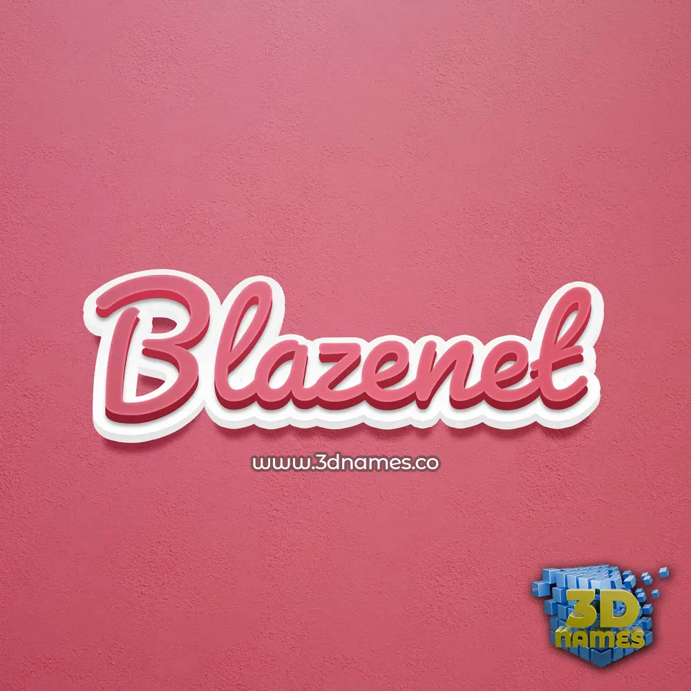 blazenet in Red Scribble style - 3D name wallpaper