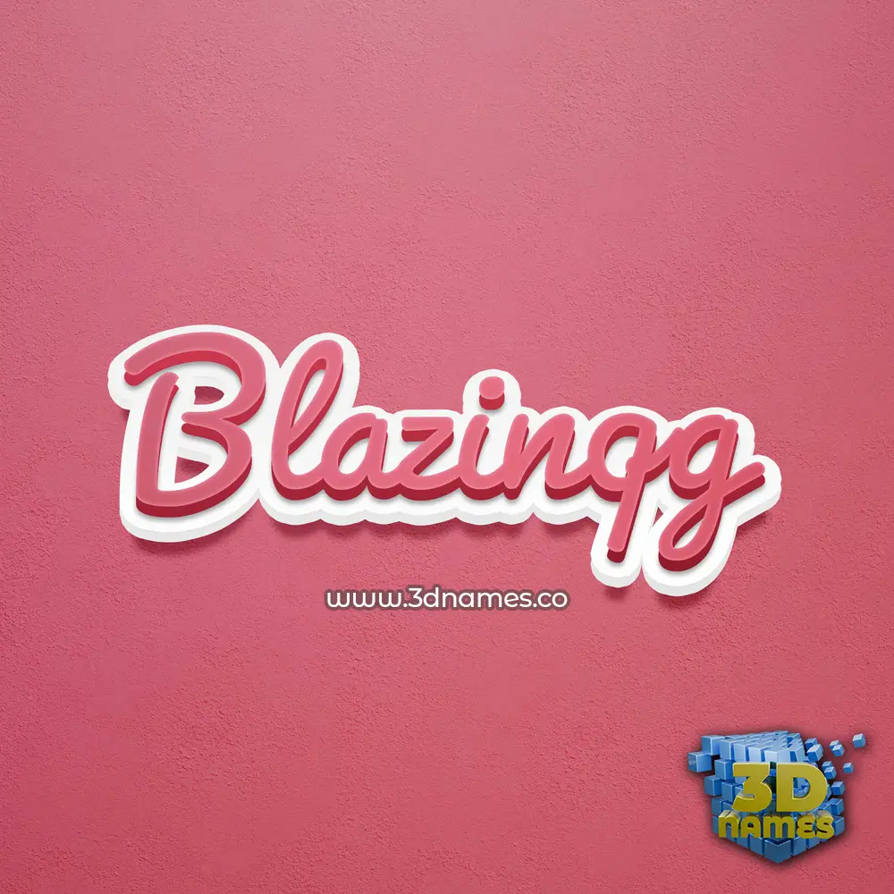 blazinqg in Red Scribble style - 3D name wallpaper