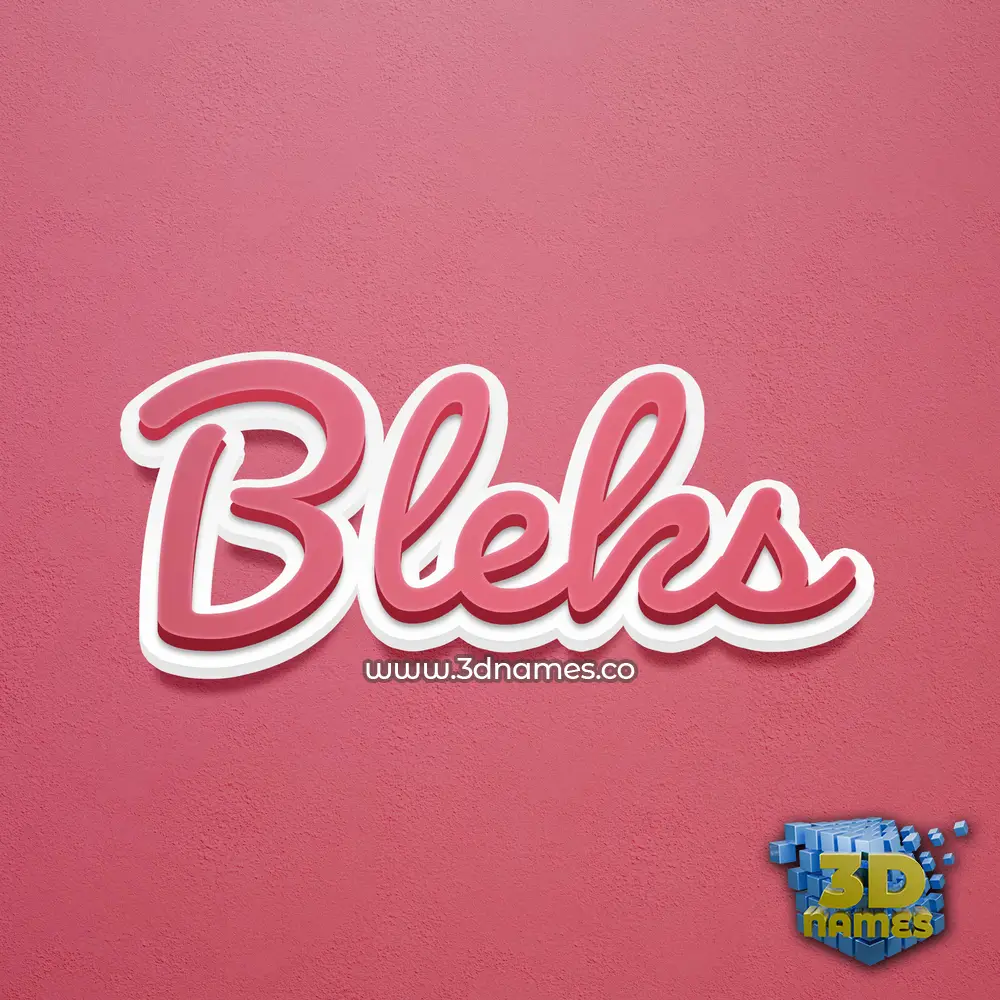 bleks in Red Scribble style - 3D name wallpaper