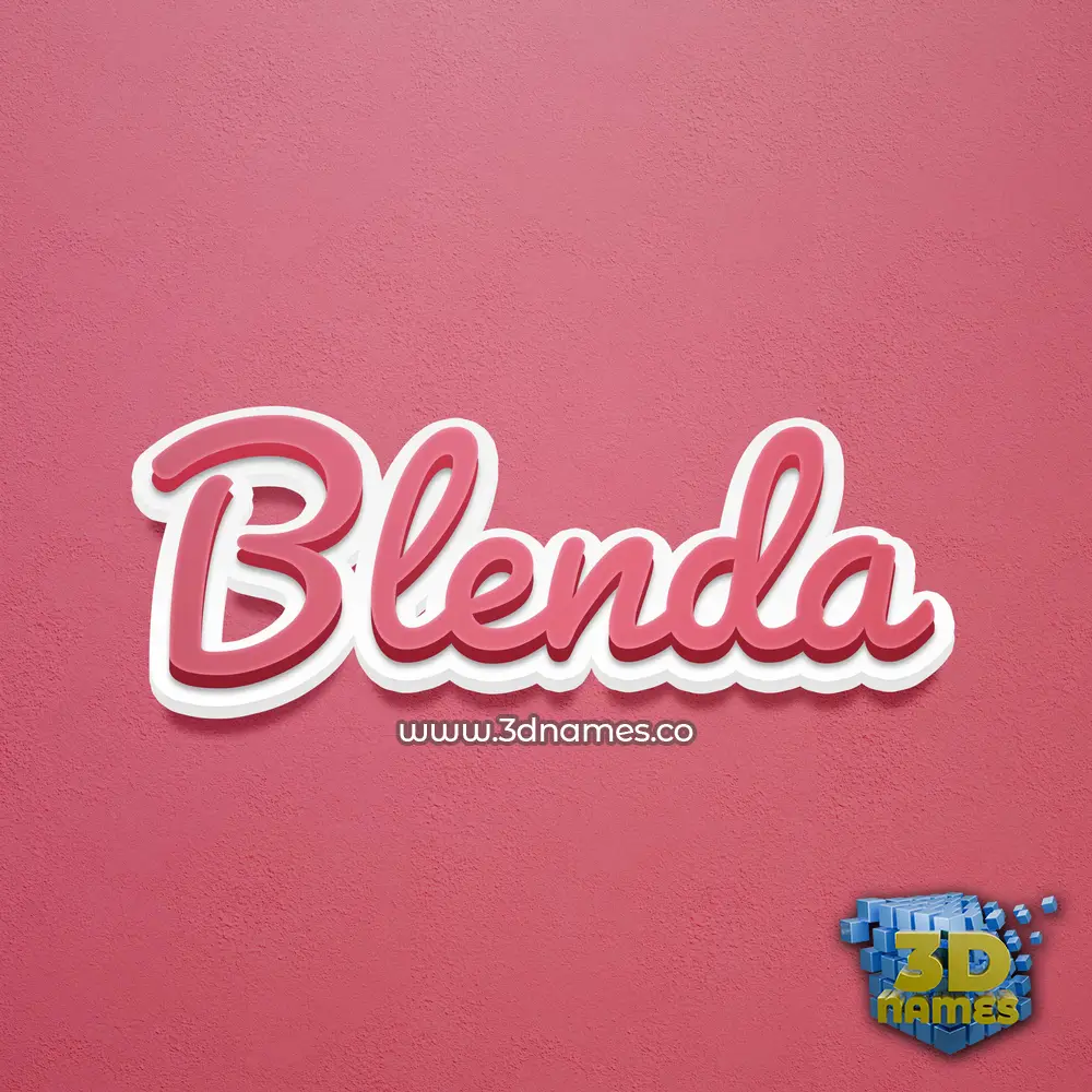 blenda in Red Scribble style - 3D name wallpaper