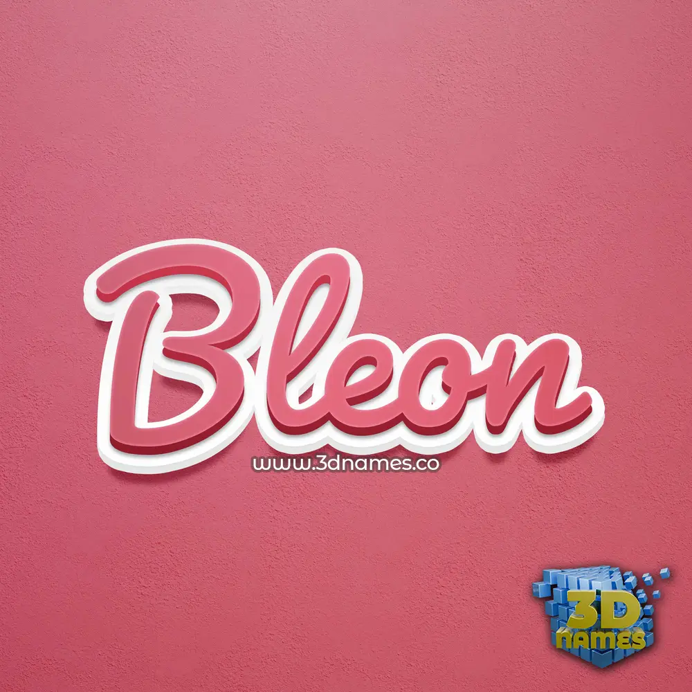 bleon in Red Scribble style - 3D name wallpaper
