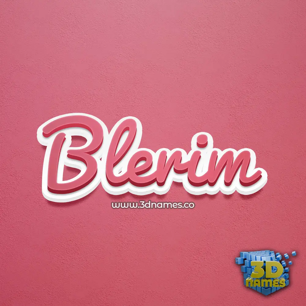 blerim in Red Scribble style - 3D name wallpaper