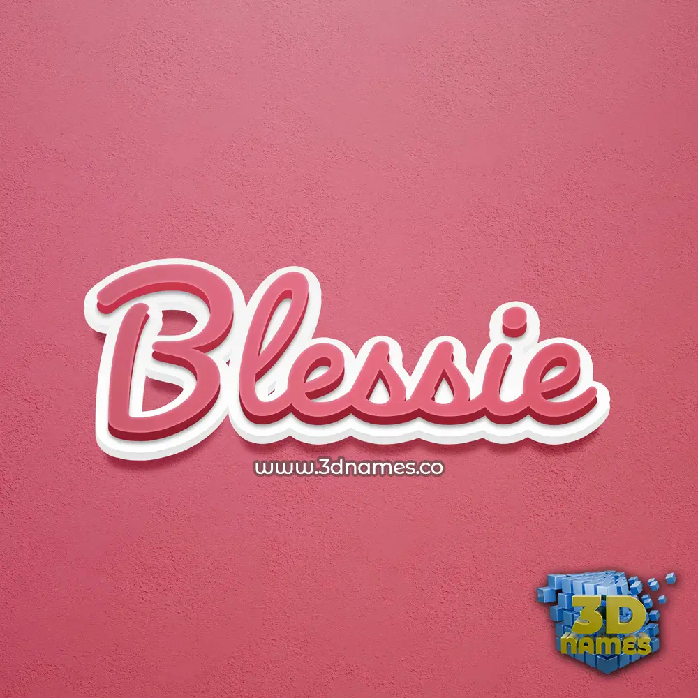 blessie in Red Scribble style - 3D name wallpaper
