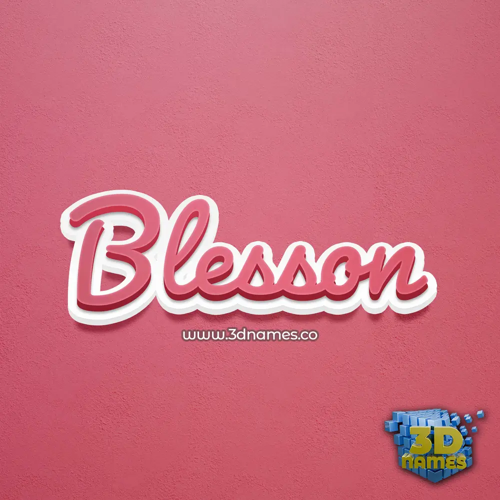 blesson in Red Scribble style - 3D name wallpaper