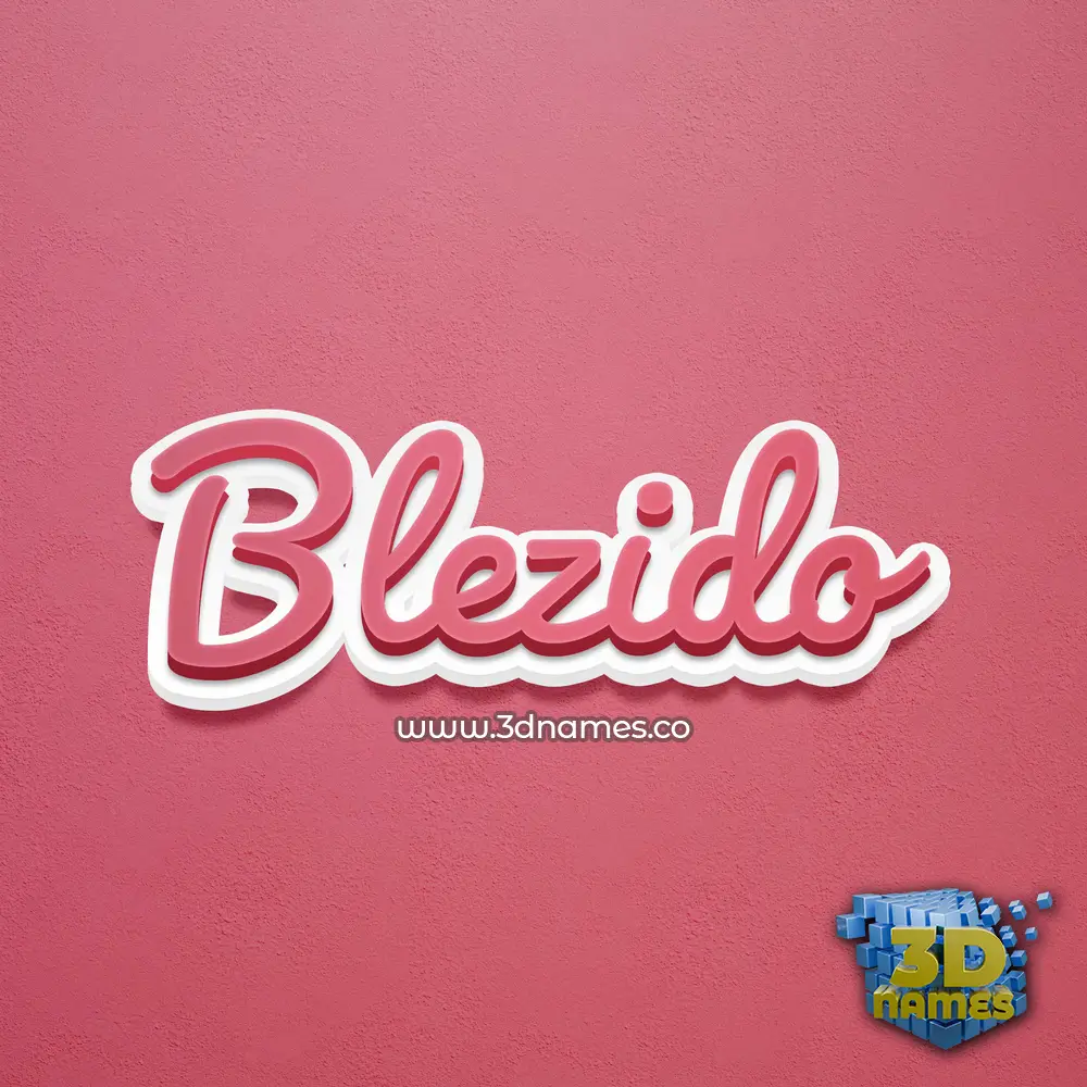 blezido in Red Scribble style - 3D name wallpaper