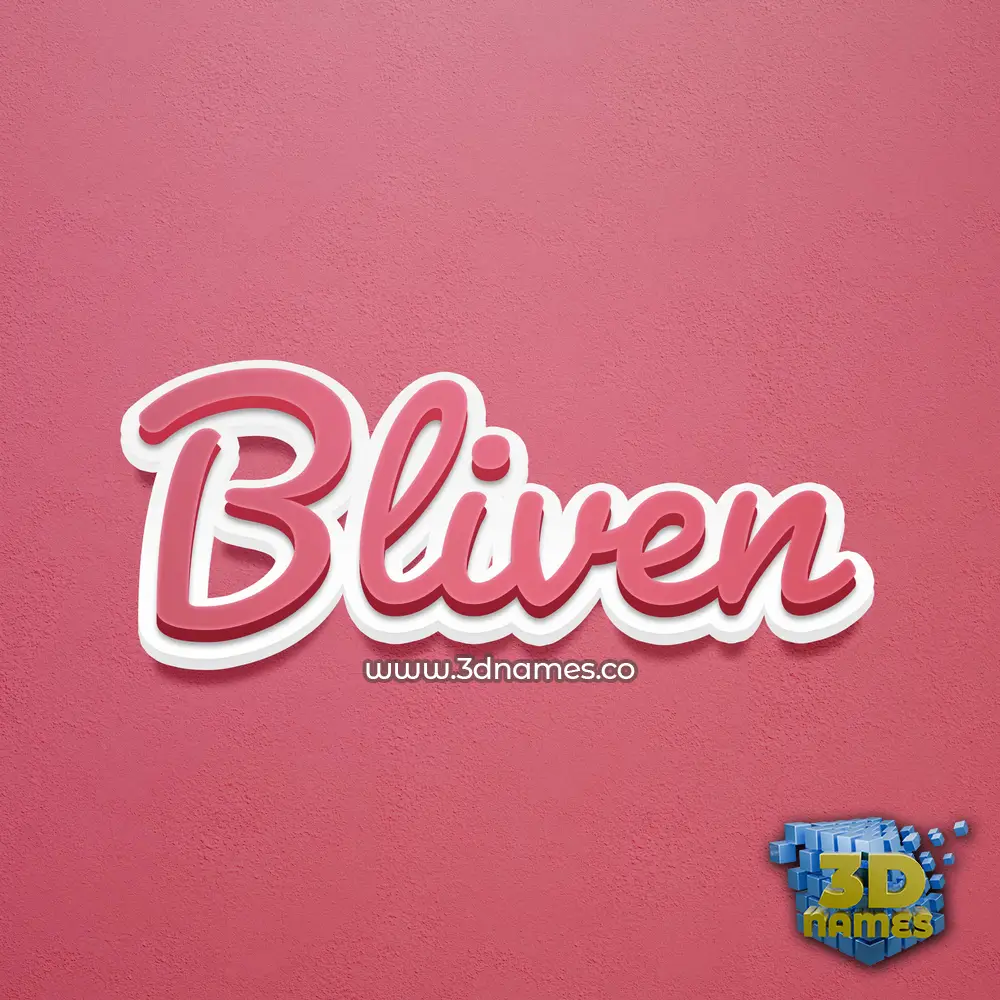 bliven in Red Scribble style - 3D name wallpaper