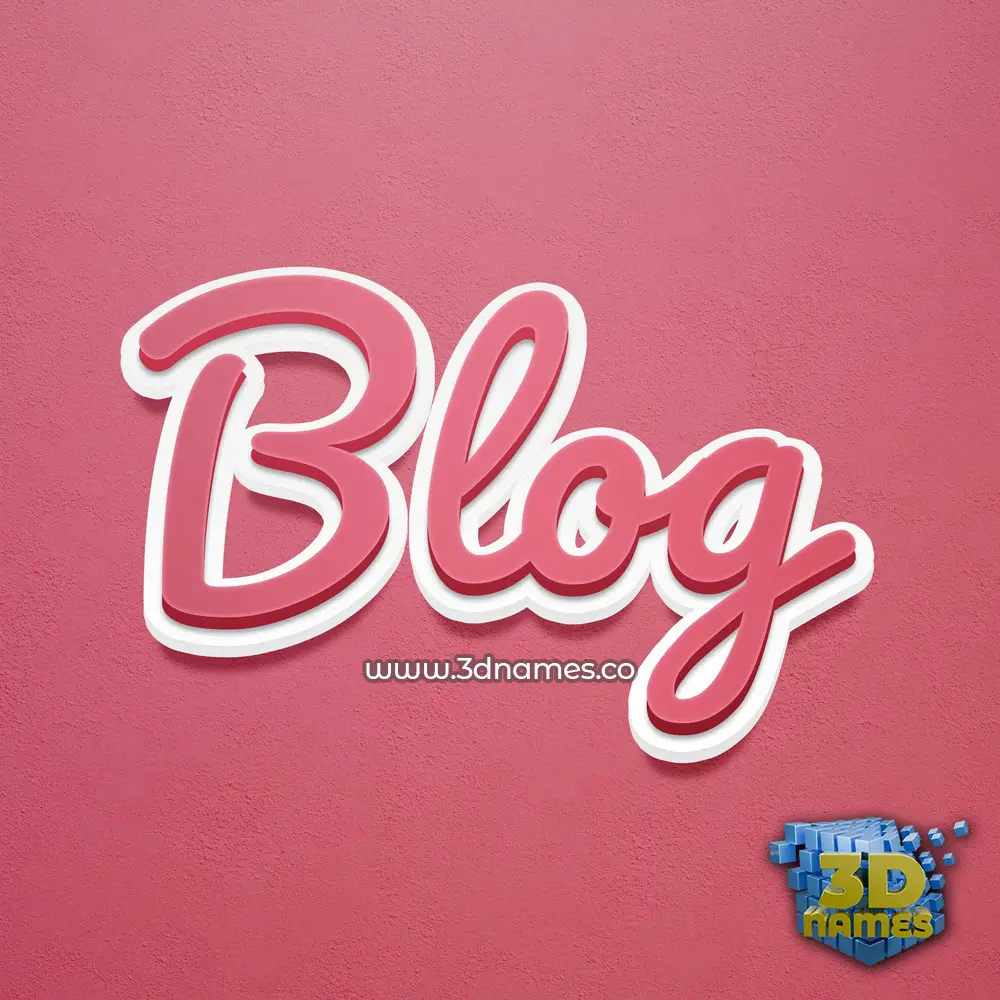 blog in Red Scribble style - 3D name wallpaper