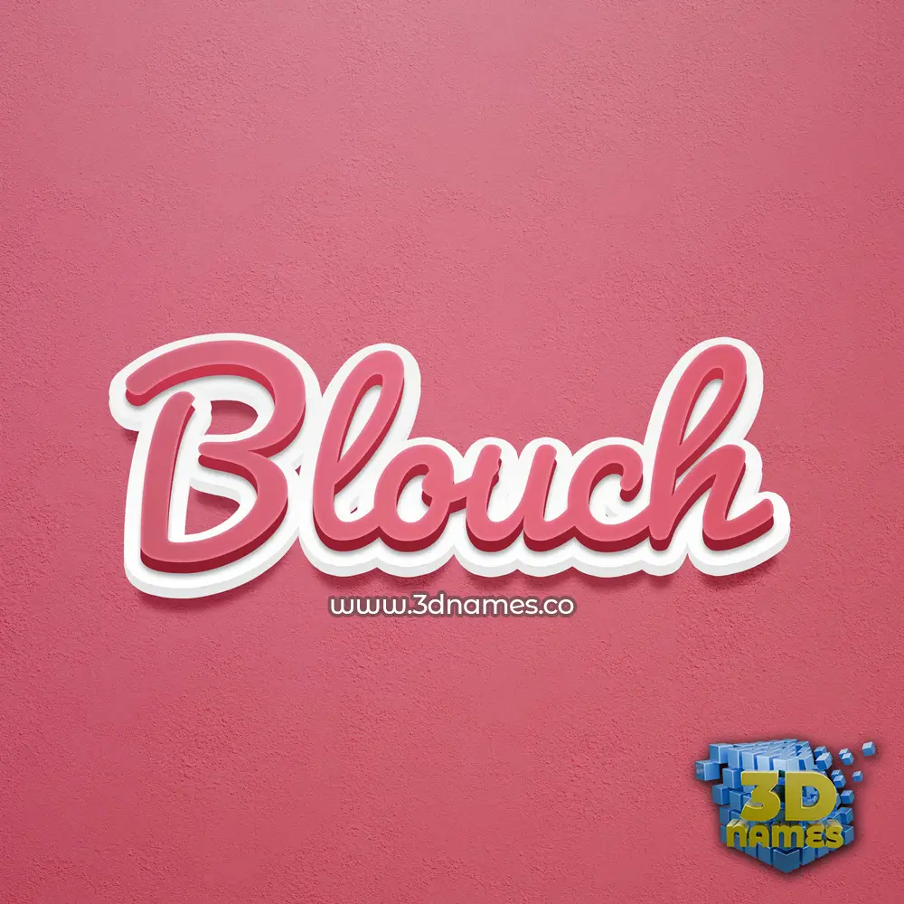 blouch in Red Scribble style - 3D name wallpaper