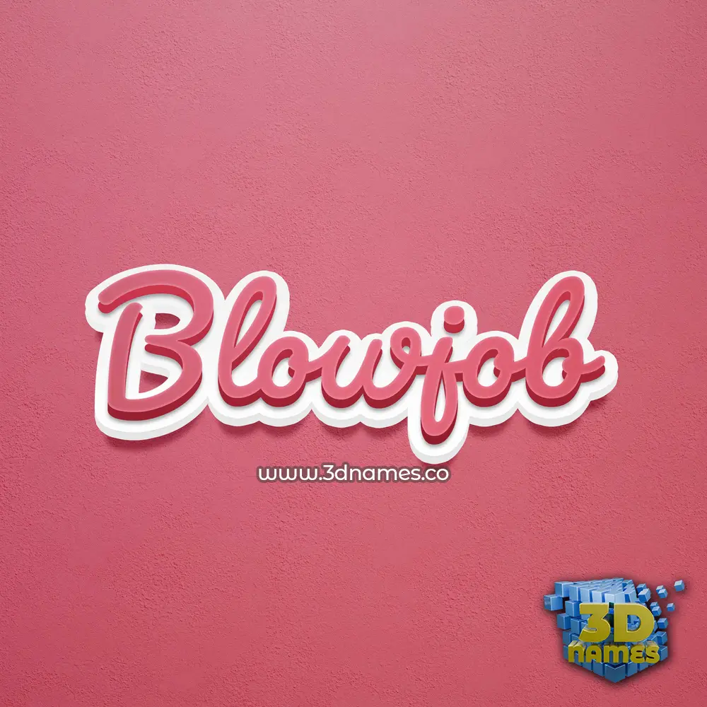 blowjob in Red Scribble style - 3D name wallpaper