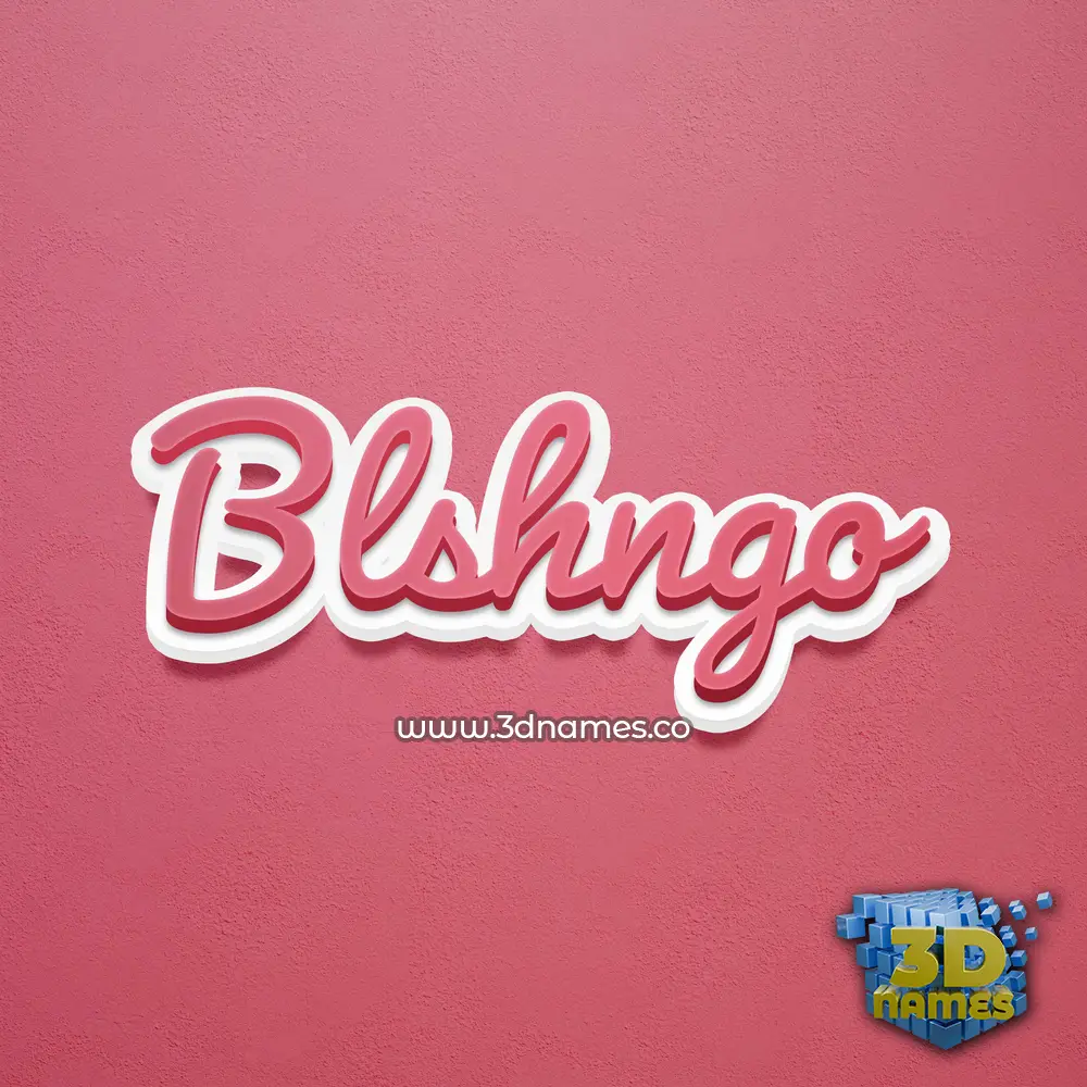 blshngo in Red Scribble style - 3D name wallpaper