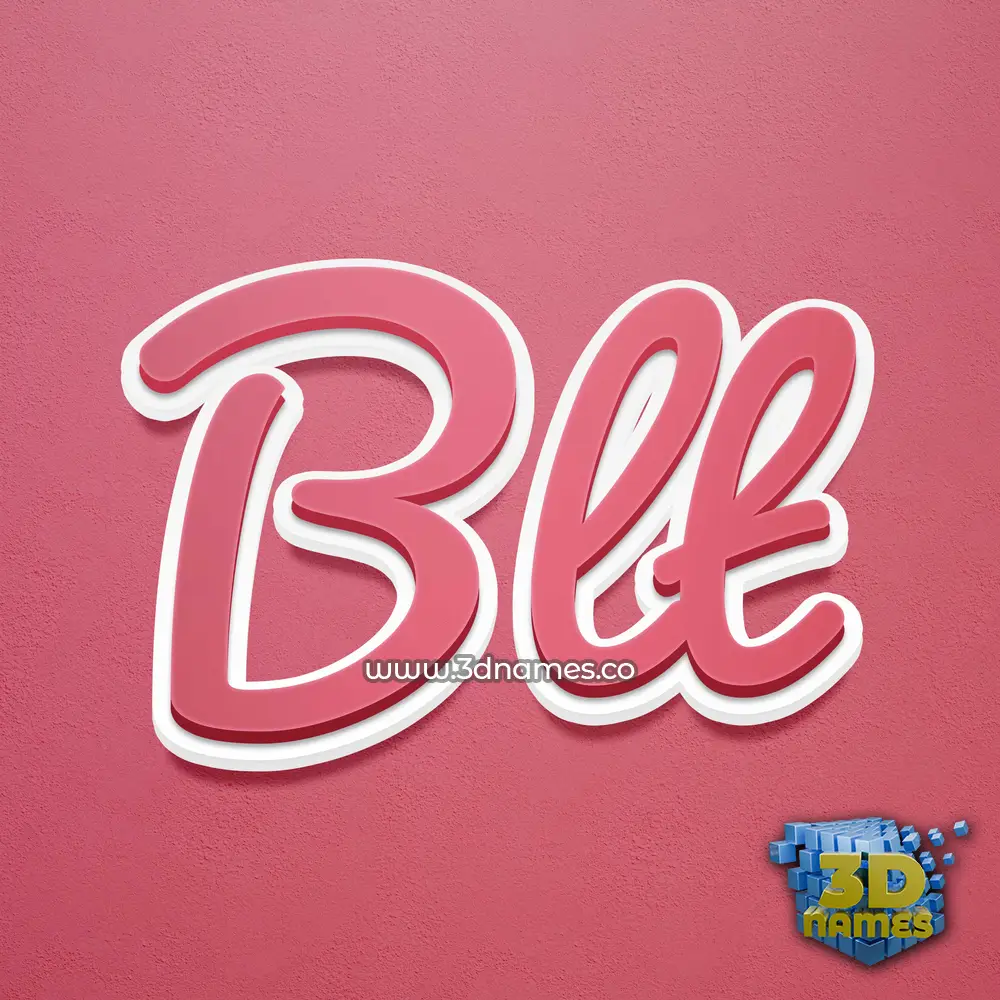 blt in Red Scribble style - 3D name wallpaper