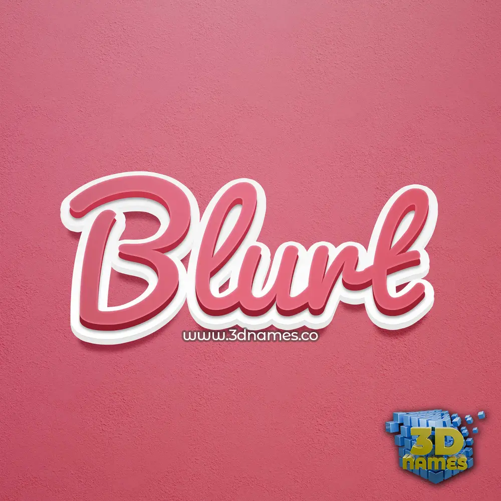 blurt in Red Scribble style - 3D name wallpaper