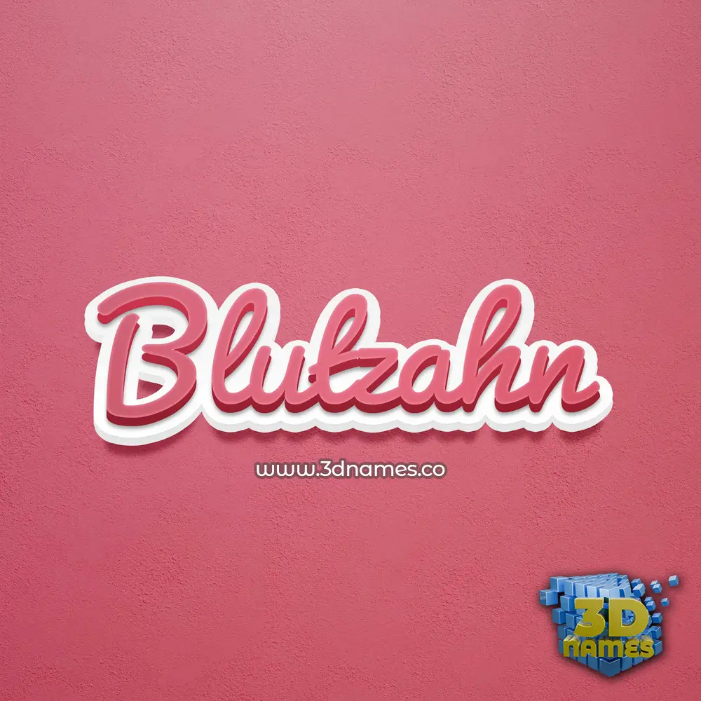 blutzahn in Red Scribble style - 3D name wallpaper