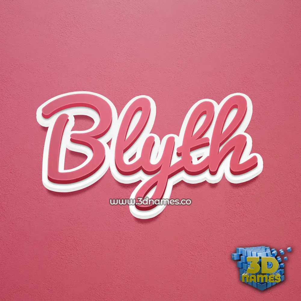 blyth in Red Scribble style - 3D name wallpaper