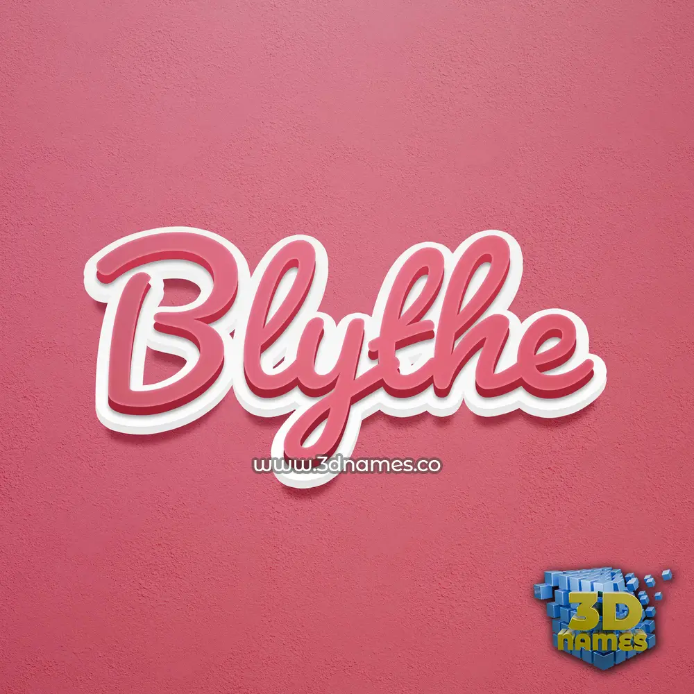 blythe in Red Scribble style - 3D name wallpaper