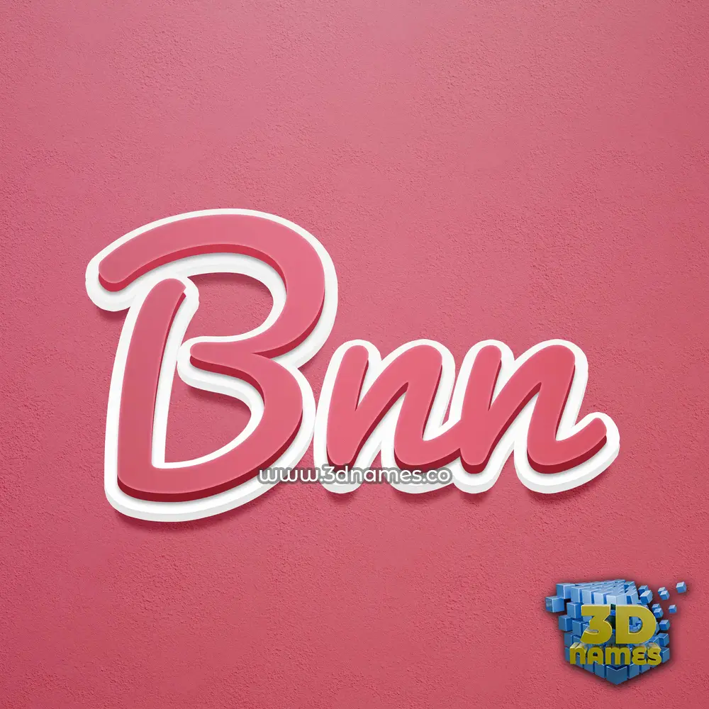 bnn in Red Scribble style - 3D name wallpaper