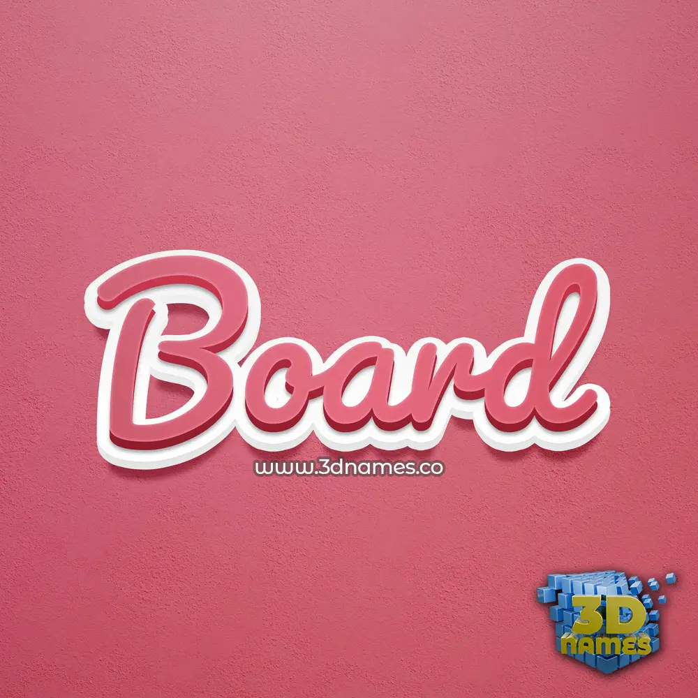 board in Red Scribble style - 3D name wallpaper