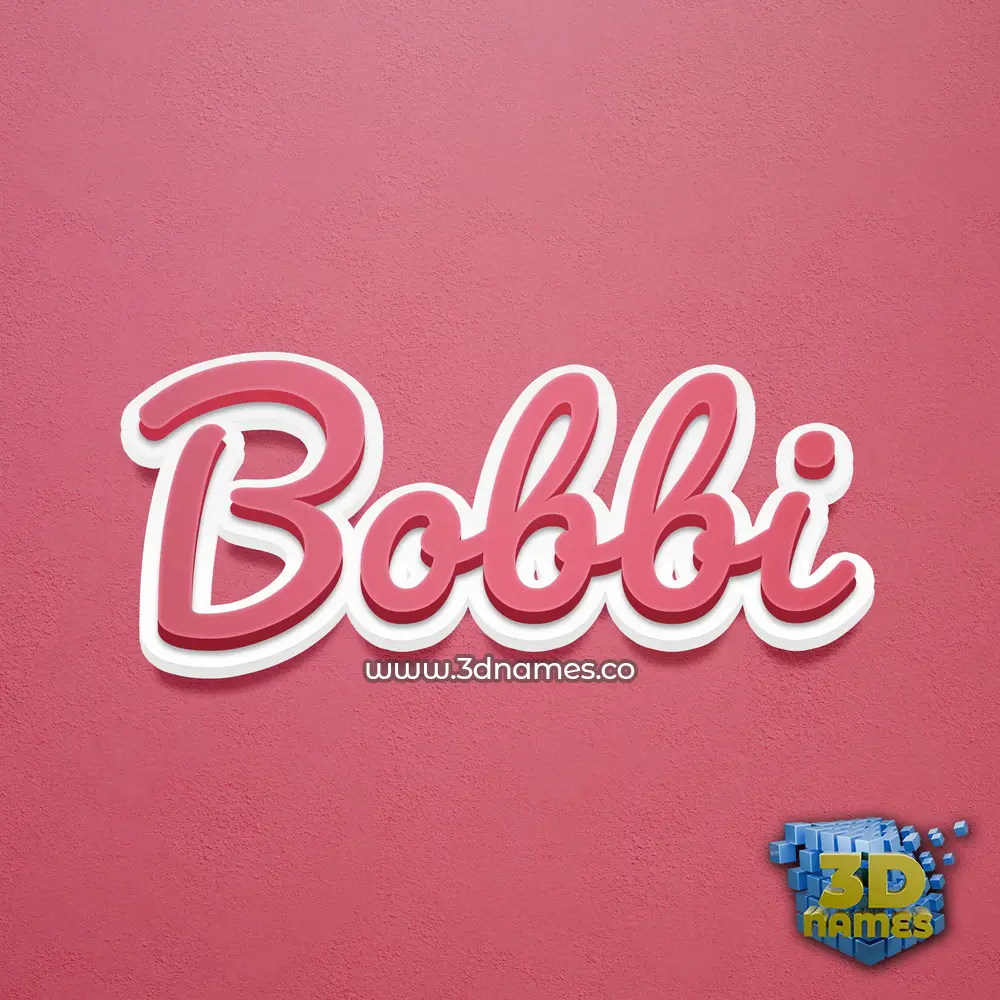 bobbi in Red Scribble style - 3D name wallpaper
