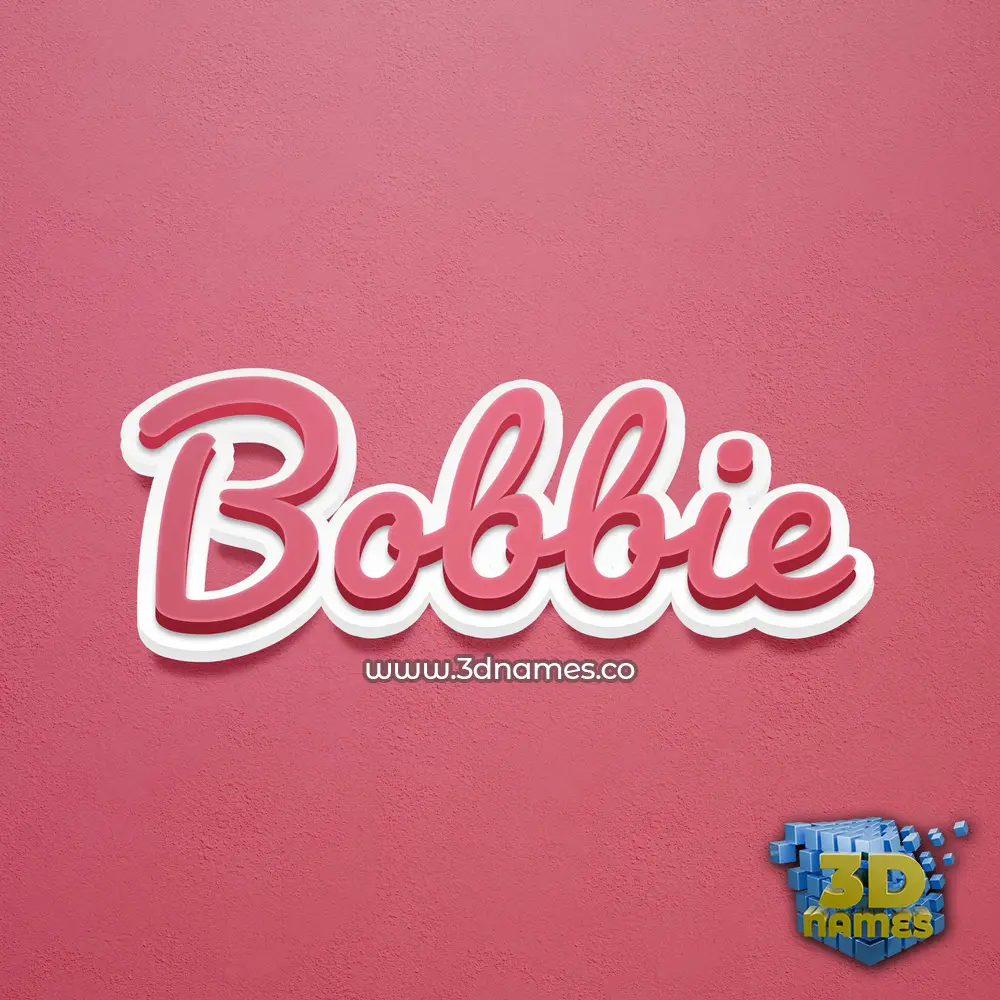 bobbie in Red Scribble style - 3D name wallpaper