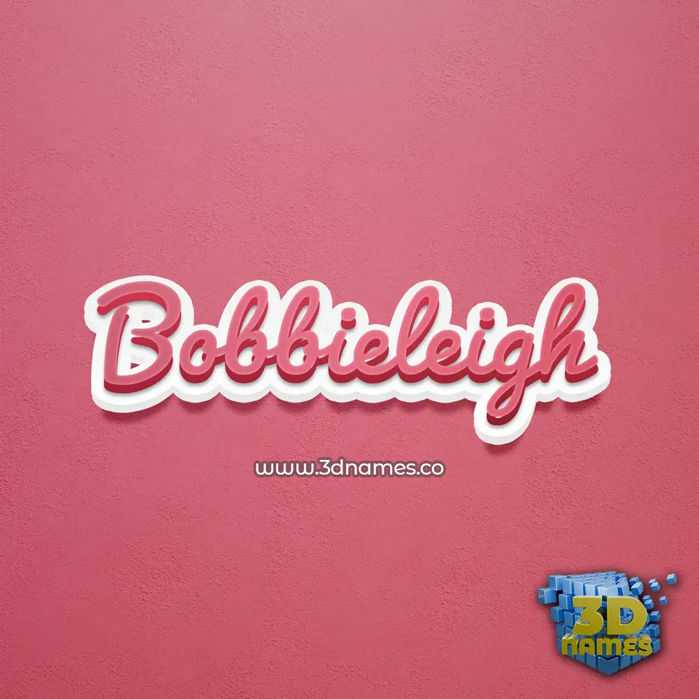 bobbieleigh in Red Scribble style - 3D name wallpaper