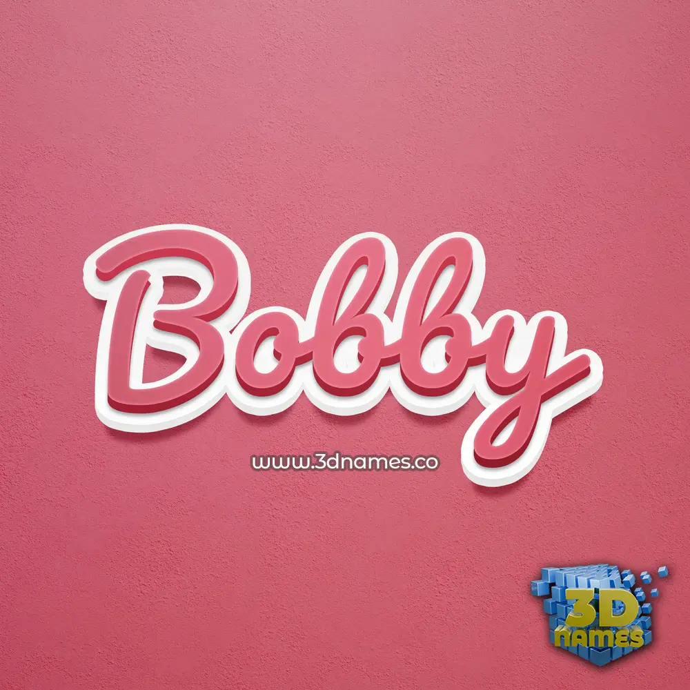 bobby in Red Scribble style - 3D name wallpaper
